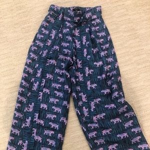 JCrew Flowy Printed Pants with Ties